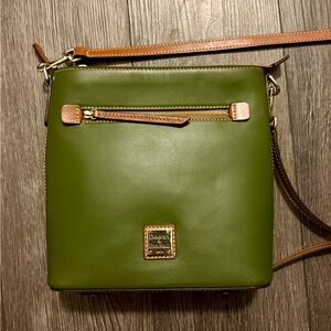 Dooney & Bourke Olive Green Leather Crossbody Bag